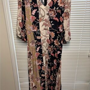 Chic Long Sleeve Floral Dress